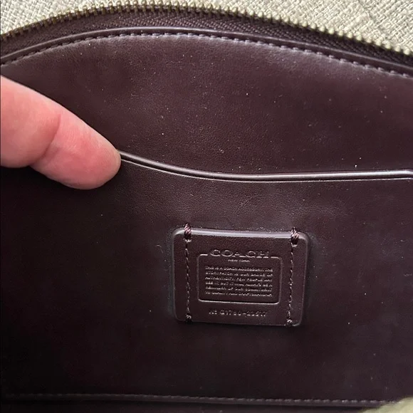 Coach Cosmetic Bag—Like New Condition—Deep Chocolate Cherry Floral—9” x 6.5” - Picture 6 of 6